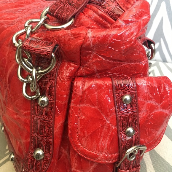 Red leather purse - Picture 2 of 7